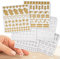 WEDDLYN® – Sticker in gold silber weiß Glitzer – moderne Formen & Farben – Aufkleber – kreativ kombinierbar – Sticker Set für Bullet Journal, Scrapbook, Fotoalbum, Gästebuch Hochzeit, Erwachsene