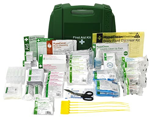 Safety First Aid Evolution Plus British Standard First Aid Kit, Large | Workplace Kit for 100+ Persons with Inspection Tags & Extra Plasters, Wall Bracket Sold Separately