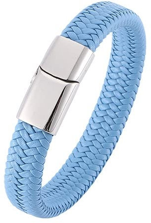 Stfery Armband Herren Zum Gravieren, Geflochtenes Lederarmband im einfachen Stil Lucky Fortune Armbänder Stahl als Geburtstagsgeschenke,