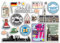 A5 Aufkleberbogen München Sehenswürdigkeiten Vinyl Aufkleber - Deutschland Flughafen Briefmarken Skyline Flagge Reise Urlaub Scrapbooking Stadt Gepäck #79109
