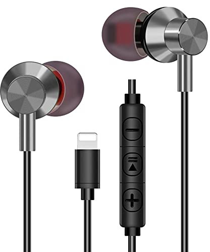 BCRKLO Auriculares intraurales con Cable para iPhone 14/14 Pro MAX /13/13 Pro Max/12/12 Mini 11 Pro/11 Pro MAX