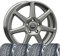 4 Winterräder Winter Tallin 6,5x16 ET 38 4x108 Titansilber mit 195/55 R16 87T HAN Winter i*cept RS3 W462 FSL SBL M+S 3PMSF
