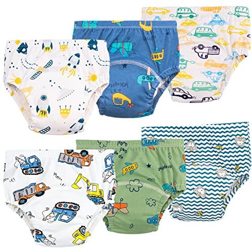 Heekcaa Töpfchen Trainingshose - 6 Stück Windelhosen Kinder Sie Ist Weich Und Waschbare Töpfchentrainingshose Mädchen Jungen (as3, Age, 4_Years, Regular, Blau)