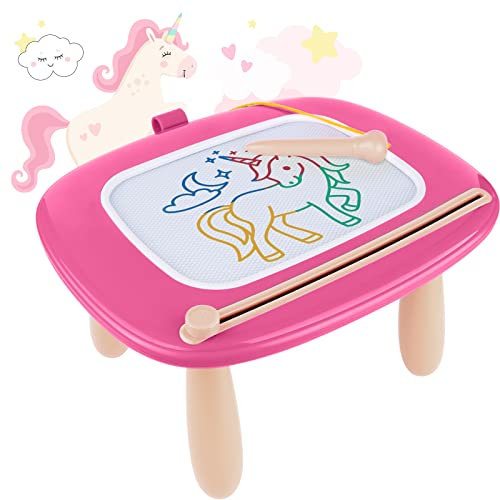 SCUATANBE Ardoise Magique Enfant 1 2 ans Tableau Magnetique de Dessin Effaçable Jouet Bebe Cadeau Enfant 1 2 3 an Cadeau Jouet Educatif pour Bambin