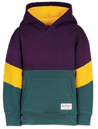 Band of Rascals Kinder Kapuzenpullover Polychrome aus Bio-Baumwolle, Dark-Purple-Racing-Green, Gr. 164