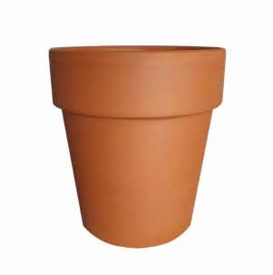 Generico Pot en terre cuite diamètre 22 cm, hauteur 25 cm, fleur en pot fabriqué en Italie