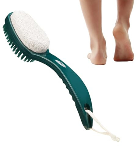 Brosse de en pierre ponce,Pierre ponce et brosse | Outils de soins des pieds multifonctionnels 2 en 1 | Accessoires de salle de bain antidérapants confortables, dissolvant doux de Evember