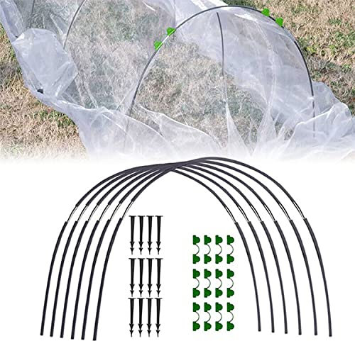 iDMRURvm 18PCS Tunnelbogen Für Hochbeet Pflanztunnel Bögen Garten Gewächshaus Reifen Pflanzenwachstum Tunnel Stützrahmen Pflanzenschutz Kit (Set 1)