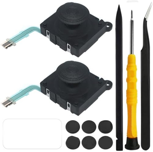ZHUROUPU 2-Pack 3D Rocker analogico Joystick Button Thumbstick Sostituzione Joystick Control Pad Stick Button Modulo Parte per Sony PS Vita PCH-2000 PSV 2000 PS Vita 2000 2001 Nero