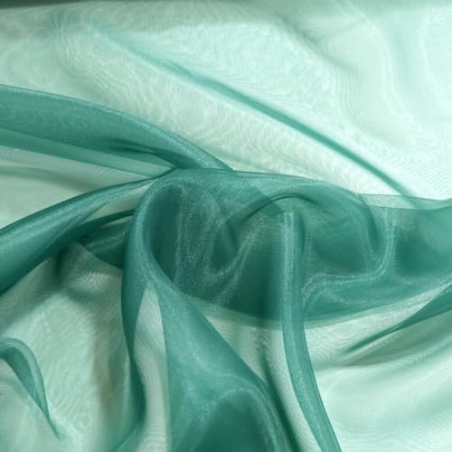 TOLKO uni Gardinenstoff Meterware halbtransparent | 300cm breit | Deko-Stoff für Gardinen Vorhang Hochzeit Party | Hauch Zart wie feiner Tüllstoff Netzstoff | Stoffe zum Nähen Meterware