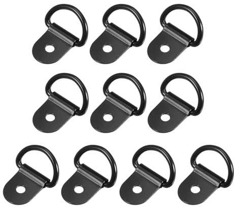 QEQSHQO 10pcs D Aufbauring Zurröse D Ring aus Edelstahl mit Last 400KG für Ladungssicherung in PKWs Kajak und Anhängern