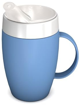 Ornamin Becher mit Trink-Trick mit Schnabelaufsatz, hellblau