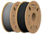Offizielles Creality Hyper PLA Filament 1,75 mm, 3D Drucker Filament PLA Hochgeschwindigkeits PLA 30–600 mm/s, Maßgenauigkeit +/-0,02 mm, passend für FDM 3D Drucker, 2kg (1kg*2) Schwarz + Grau