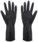1 paire de gants en latex réutilisables noirs pour la teinture des cheveux, gants épais en caoutchouc pour le nettoyage, la cuisine, la vaisselle