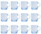 Duralex Versailles Glass Coffee Mugs - 260ml - Marine - Pack of 12