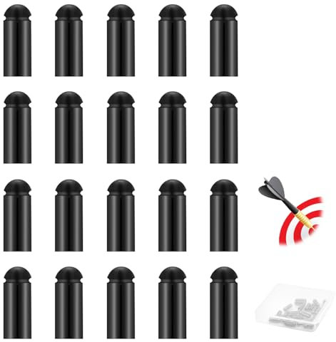 20 Stück Dart Flight Protector Aluminum, Dart Flight Schutz, Kleine Metal Flightschoner Leichte Dart Flight Wing Savers Corrector Fixed 90 Grad, Dartpfeile Zubehör für Dart Flug Schutz, Schwarz
