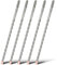 HSAWBIT 5 PACK OF - 8mm x 260mm LONG SDS MASONRY DRILL BIT, TUNGSTEN CARBIDE TIP SDS PLUS SHANK, FOR WALL STONE CONCRETE BRICK