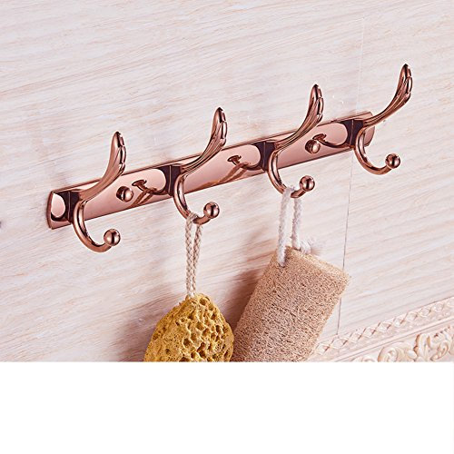 Rose Gold Clothes Hook for Coat and Hat Over The Door Back Hook Row