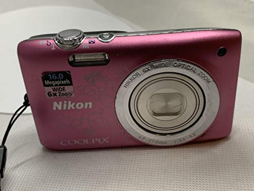 Nikon Coolpix S2700 Digital Camera 16 Megapixels 6x Optical Zoom 6.7 cm (2.7 Inch) TFT Display Pink/Ornaments (Renewed)