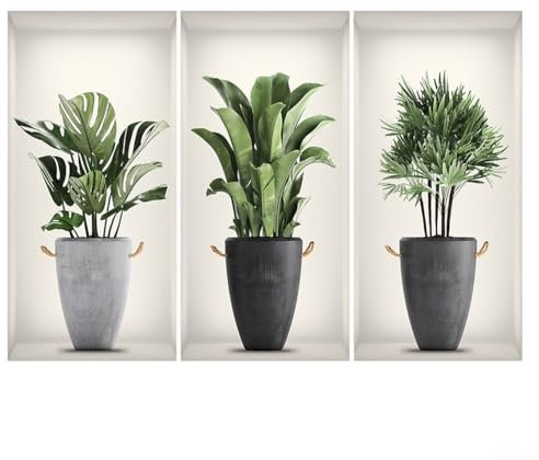 Pegatinas decorativas de pared de plantas de imitación que traen el aire libre dentro de tu hogar