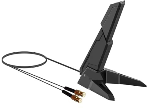 Antenna di ricambio per scheda madre WiFi 7, base magnetica, a lungo raggio, per MSI MAG X870 Z890 Tomahawk/MSI MPG X870E Carbon / X870E Edge / B850 / B850-P Series WiFi 7 Gaming Motherboard Slinkdsco