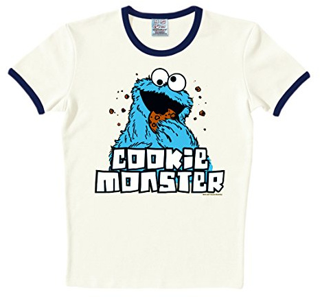 Logoshirt® Sesamstrasse Krümelmonster T-Shirt Damen & Herren | Offiziell lizenzierter Sesamstrasse-Fanartikel, 100% Baumwolle, lustiges T-Shirt für Krümelmonster-Fans, hochwertiger Print