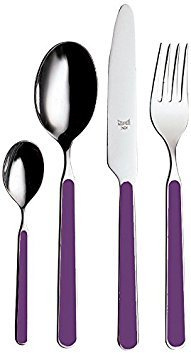 Mepra, Set di Posate Fantasia, 24 Pezzi, Sesamo, Made in Italy, Lavastoviglie, Servizio Tavola, Stile Contemporaneo
