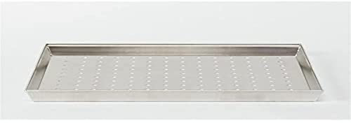 Pentole Agnelli Pastelería y pizza Bandeja rectangular de aleación 3003 perforada, aluminio, 60 x 40 x 3 cm