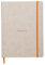 RHODIA 117505C - Beige Flexible Notebook - 19x25 cm - Lined - 160 pages - Ivory Clairefontaine Paper 90 g/m - Bookmark, Elastic Closure - Faux Leather Cover - Rhodiarama Collection