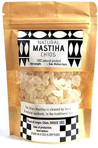 IconsGr Mastic de Chios 100% Naturel provenant Directement des producteurs de Mastic Larmes Moyennes 100gr