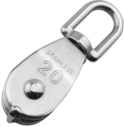 JCBIZ Doppeltem Seilzug Block Edelstahl Heavy Duty Hardware Double Rad drehbar Ausrüstung Lifting Rad Feste Pulley Draht Seil M20