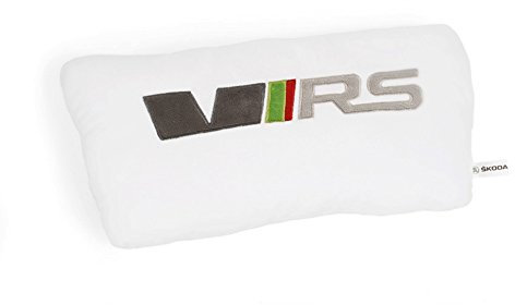 Skoda Original RS Plüschkissen Nackenkissen weiß Kissen
