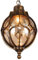 HONY Hängelampe Vintage Schwarz Gold Außen/Innen Wasserdichter IP54 Pendellampe E27 Aluminium/Glas Retro Hängelleuchte Pavillon Villa Flur Grape Rack Balkon Dekorative Hängelampe 18 * 33 cm