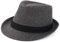 Melesh Unisex Classic Trilby Fedora Hut, dunkelgrau, Einheitsgröße