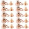 FTVOGUE 10pcs Craft Rivets Brass Studs Screw Back Round Head Ring for DIY Leathercraft Belt Strap Bag Shoes Decoration