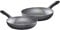 Pro-Chef CKW1852GE 2PC Forged Aluminium Fry Pan Set | Non-Stick | Soft Grip Long Handle | Marble Coating | Pressed Induction Base | 24cm | 28cm White, Gray & Black & Siliver Dots