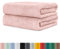 BaSaTex - 2er Set XXL Saunatuch Baumwolle in 80x200 cm - Saunahandtuch Badetuch aus hochwertigem Frottee mit Aufhängeschlaufe - Großes Strandtuch Öko-Tex Made in Green Zertifiziert - Altrosa