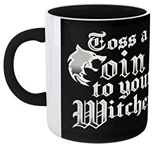 clothinx Toss A Coin To Your Witcher O‘ Valley Of Plenty | Barde Rittersporn Und Hexer Fan Design Für Gamer Und Bücher Fans | Passend Zur Lieblings-Serie | Tasse Schwarz