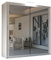SLIDING WARDROBE 4U Mirror Sliding 2 or 3 Door Wardrobe with LED Light 90cm/120cm/150cm/180cm/203cm/250cm White-Black-Grey-Walnut-Wenge-Oak (White, 90cm)