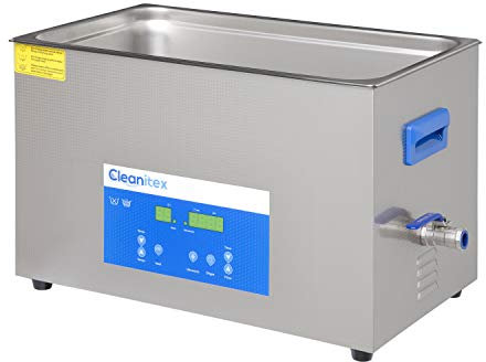 Cleanitex CXD20 set (21 Liter), Ultraschallreinigungsgerät mit 40 kHz Frequenz, Ultraschallbad aus SUS304, Ultraschall Reinigungsbad mit 480 Watt Ultraschall-leistung, Ultraschallreiniger mit Heizung