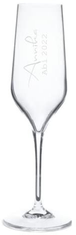 Sektglas graviert mit Namen und Abi 2023