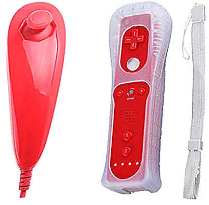 Rsoamy Manette de Jeu, télécommande de contrôle de Jeu et contrôleur Nunchuck Manette de Jeu sans Fil Télécommande Nunchuck pour Nintendo Wii