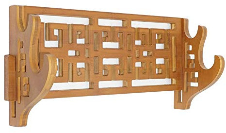 GOONSDS Bambou Épée Porte-Support Mural Katana Wakizashi Stand Genji Holder Samurai Japonais Présentoir Hanger 2-Tier
