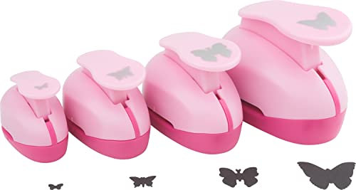 VBS Motivlocher Set Schmetterling 1 x 10mm, 1 x 16mm, 1 x 25mm, 1 x 38mm