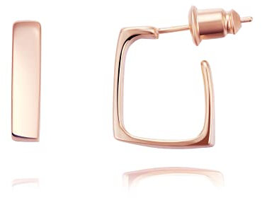 Surrounded Forest Quadratische Creolen Roségold ohrringe gold Creolen für Damen Ohrringe Klein Hypoallergen Ohrringe