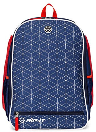 RIP-IT Damen-Rucksack 2.0, Rot, Weiß und Blau, klassischer Softball-Rucksack – mit belüfteten Fächern und robusten J-Haken für einfache Aufbewahrung