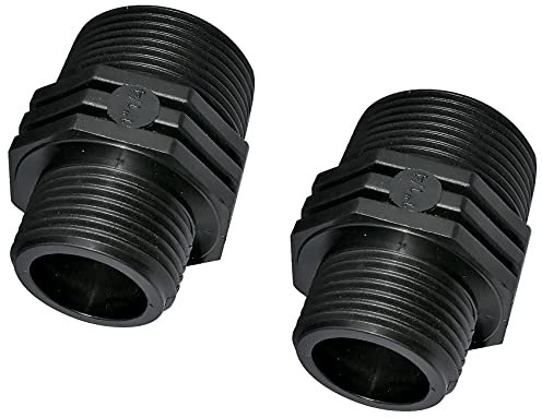 Aerzetix - C51984 - Set di 2 riduzioni per avvitare Maschio/Maschio - Filettatura 1 1/4 x1'' - in plastica - nippli ridotti con Raccordo filettato - PN 10 Bar