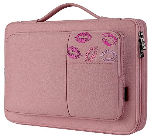 DOMISO 14 Zoll Laptophülle Wasserfeste Laptoptasche Schutztasche Tragbar Tragetasche für 14 Notebook / 14 Lenovo ThinkPad E480 / Yoga 920/13.5 Microsoft Surface Book,Rosa