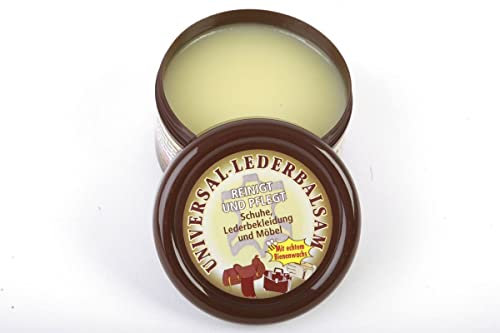 Lederbalsam mit natürlichem Bienenwachs zur Pflege für Schuhe Lederjacke Lederhose Ledermantel Handtasche Ledermöbel Motorradbekleidung sowie Zaumzeug und Sattel