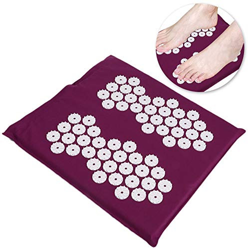 Tapis D'Acupuncture Pour Pieds, Tapis D'Acupression Pour Massage, Des Pieds Soulagement De Pour Acupuncture La Fatigue Musculaire(Violet)